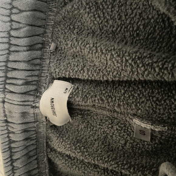 Joah Brown Washed Black French Terry Jogger - Picture 5 of 7